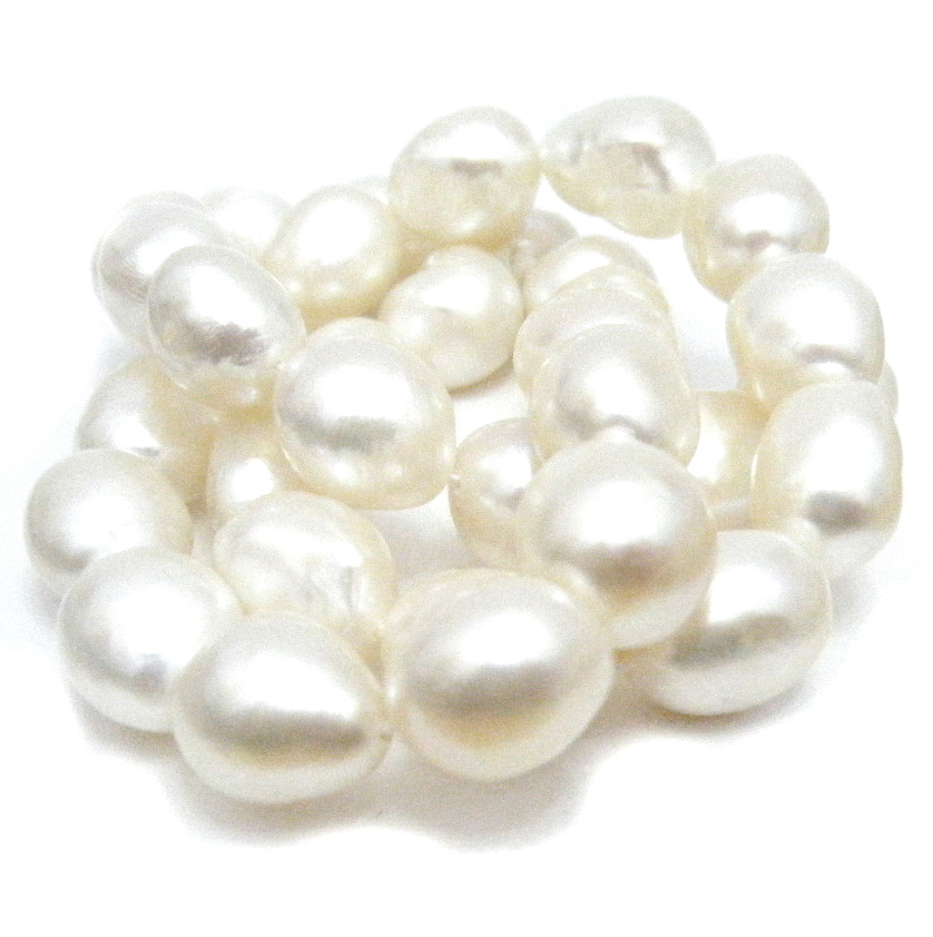 White 10-12mm Potato Pearls